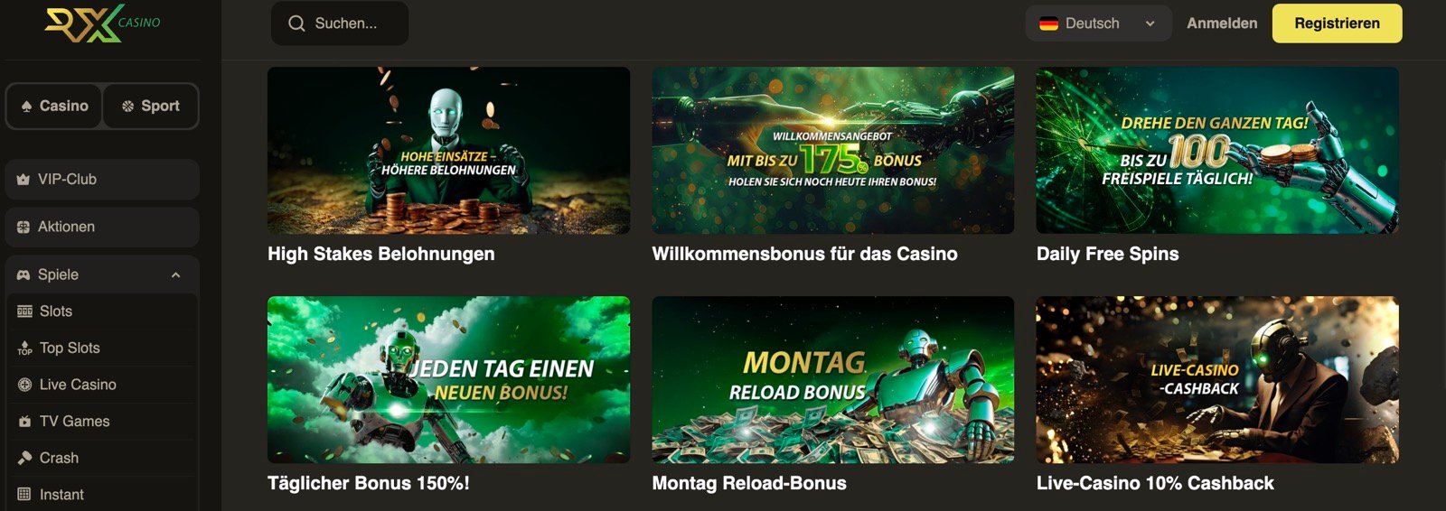 rx casino no deposit bonus code